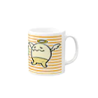 薮乃ランのかぷ丸トリオ（黄） Mug :right side of the handle