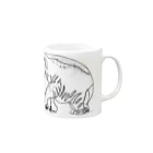 ガスかんダイナマイトのインドゾウ Mug :right side of the handle