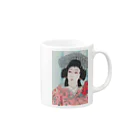 世界の絵画アートグッズの川瀬巴水《中村芝翫 雪姫》  Mug :right side of the handle