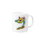 iRoPpA いろっぱのモンスターフラワー Mug :right side of the handle