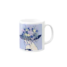 ホリプーイラストショップのFlower girl Mug :right side of the handle