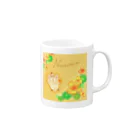 どるちぇ＊うさぎの《ボタニカル》＊ナスタチウム×ちわわ＊誕生日花 Mug :right side of the handle