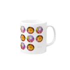 ak-miniのwake-up  -flower dot- Mug :right side of the handle