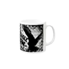 座敷ふくろうのGothic Eagle Owl Mug :right side of the handle