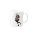 autofocusショップの冬の音オリジナルマグカップ（冬子） Mug :right side of the handle