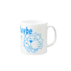 ワン太フルのTシャツ屋さんのライオン君 Maybe ブルー Mug :right side of the handle