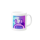 わわのお店のスペースウサギ Mug :right side of the handle