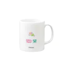 ヤンヤン商店のフラワーショップ栞　シンプル Mug :right side of the handle