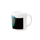 yomomaaのブラックスクエア Mug :right side of the handle