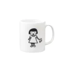 さくら茶のレトロな子供 Mug :right side of the handle