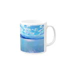 琴璃屋の児島湖の風景(岡山県) Mug :right side of the handle