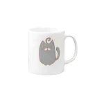 Noise_cityのひげねこ。(黒) Mug :right side of the handle