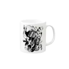 白黒灰脂オリジナルイラストグッズSHOP『熊猫動物園』の【ROCKOLOID SAULUS】type-BASS Mug :right side of the handle