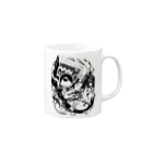 白黒灰脂オリジナルイラストグッズSHOP『熊猫動物園』の【ROCKOLOID SAULUS】type-GUITER Mug :right side of the handle