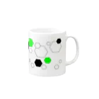 ねこのかくれが的ひみつきちハウスのハニカム近未来 Mug :right side of the handle