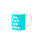 russibooのnocatnolife_blue（猫好きの方向け） Mug :right side of the handle