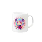 なまこの酢漬けアイテムのつの子ちゃん Mug :right side of the handle