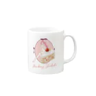 ERIMO–WORKSのSweets Lingerie Mug "Strawberry Shortcake" Mug :right side of the handle