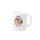 ERIMO–WORKSのSweets Lingerie Mug "Pistachio Cake" Mug :right side of the handle