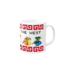 中華呪術堂（チャイナマジックホール）の【FC風】GO TO THE WEST【ドット絵 】  Mug :right side of the handle