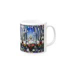 世界の絵画アートグッズのジョセフ・ステラ《イタリアの花》 Mug :right side of the handle