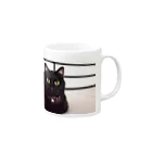 黒猫のうめたんの黒猫のうめたん Mug :right side of the handle