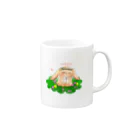 あすてるのお花とうさぎ Mug :right side of the handle