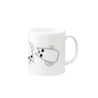 宇榮原のローリングしたまつげねこマグカップ Mug :right side of the handle