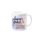 yyyのAmericaのガソリンスタンド Mug :right side of the handle