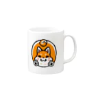 墨吉ぽち狐のふくら柴犬（茶） Mug :right side of the handle