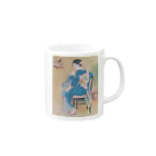 世界の絵画アートグッズの高畠華宵《口まね》 Mug :right side of the handle