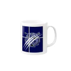 毒舌熊 本音クマ＠LINEスタンプのnavy_tiger_mag Mug :right side of the handle