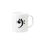 チェロ猫のヘ音記号ちゃん（猫） Mug :right side of the handle