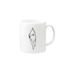 へっぽこデザインのこっち見んな Mug :right side of the handle