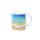 Masami’s artworksのキラキラ水面・ビーチ柄シリーズ2 Mug :right side of the handle