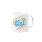 Love＆PeaceのLove＆Peace大人用ロゴ Mug :right side of the handle