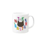 YOSSEY_GOODSのニャアスターズマグカップ Mug :right side of the handle