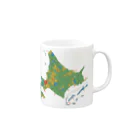 北海道ファンマガジン編集部の北海道179市町村地図 マグカップの取っ手の右面