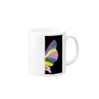 MermaiddropのColorful Butterfly Mug :right side of the handle