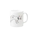 ななふしの白犬ぷくちゃん Mug :right side of the handle