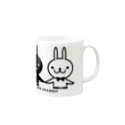 OFFICE FLATのusagi twins Mug :right side of the handle