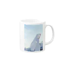 watery moonのclear blue Mug :right side of the handle