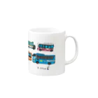 乗り物イラストレーター井上広大　オンラインショップのbuses Mug :right side of the handle