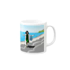 すな@マンガ描く！の日本海とお妻 Mug :right side of the handle