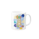 MOF-Island商店の1周年記念 モフですよ Mug :right side of the handle