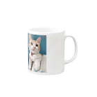 kinako-japanのアメリカンショートヘアのボワちゃん猫絵 Mug :right side of the handle