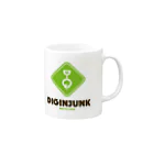 DIGINJUNKのDIGオリジナル Mug :right side of the handle