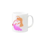 はぐれ魔女のおかしな工房のねむいこ「きょうはおやすみ。」マグカップ Mug :right side of the handle