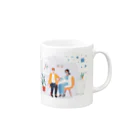 シェアメディカルブランドショップのCheer up! Mug :right side of the handle