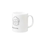 SATO-LAB さとラボのほとけのかおも三度まで Mug :right side of the handle